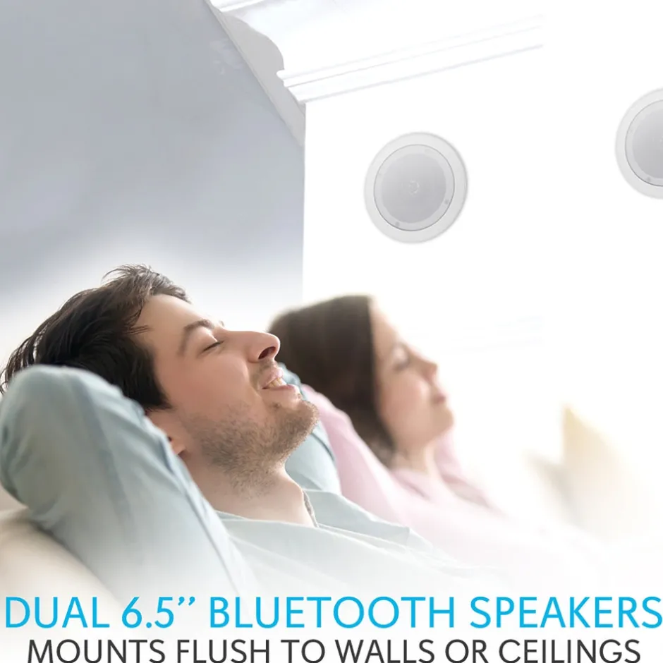 6.5" Bluetooth Ceiling Speakers 200W Flush Mount Polyprone Cone<Pyle Online