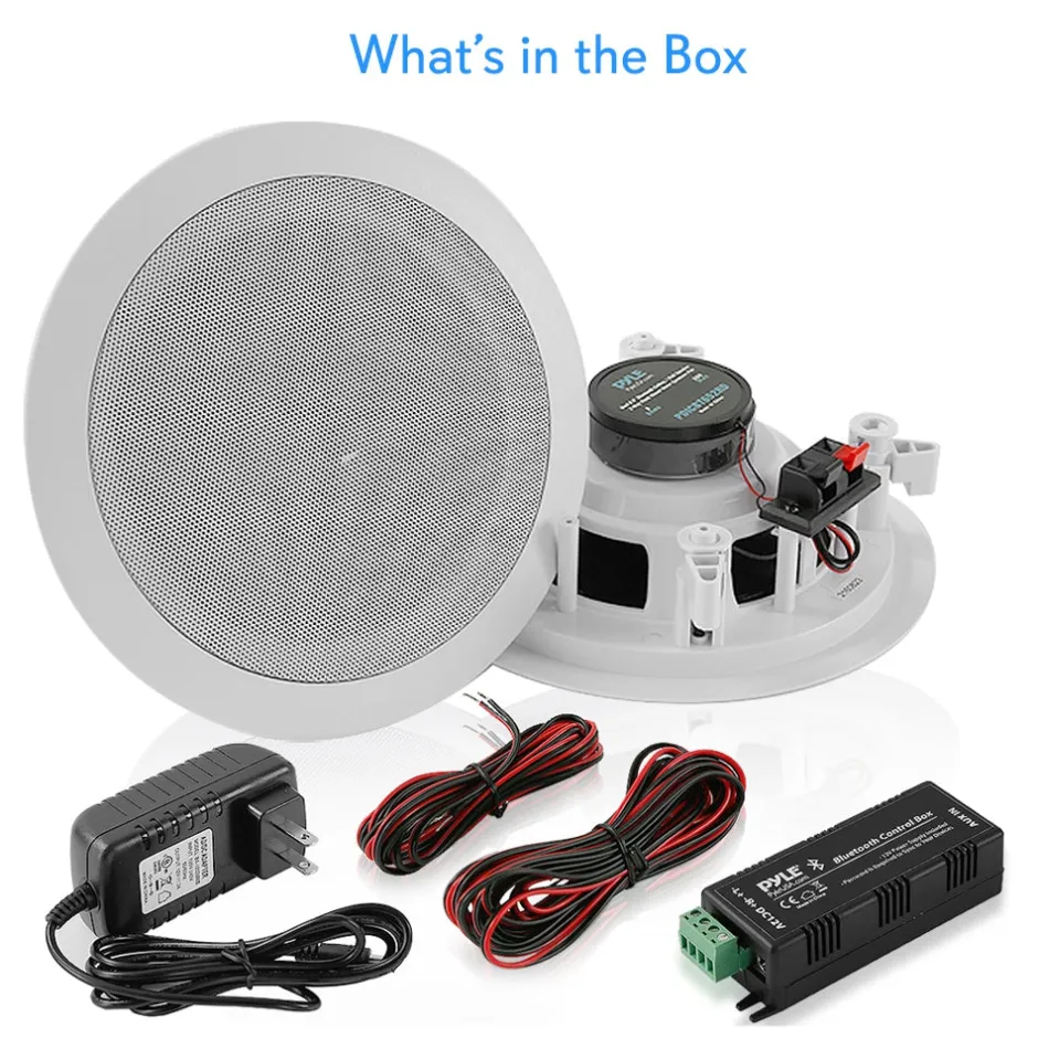 5.25" Bluetooth Ceiling/Wall Speakers 150W Flush Mount Poly Cone<Pyle Clearance