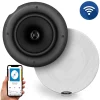 6.5" Bluetooth Ceiling/Wall Speakers 300W Dual Cone & Tweeter White<Pyle