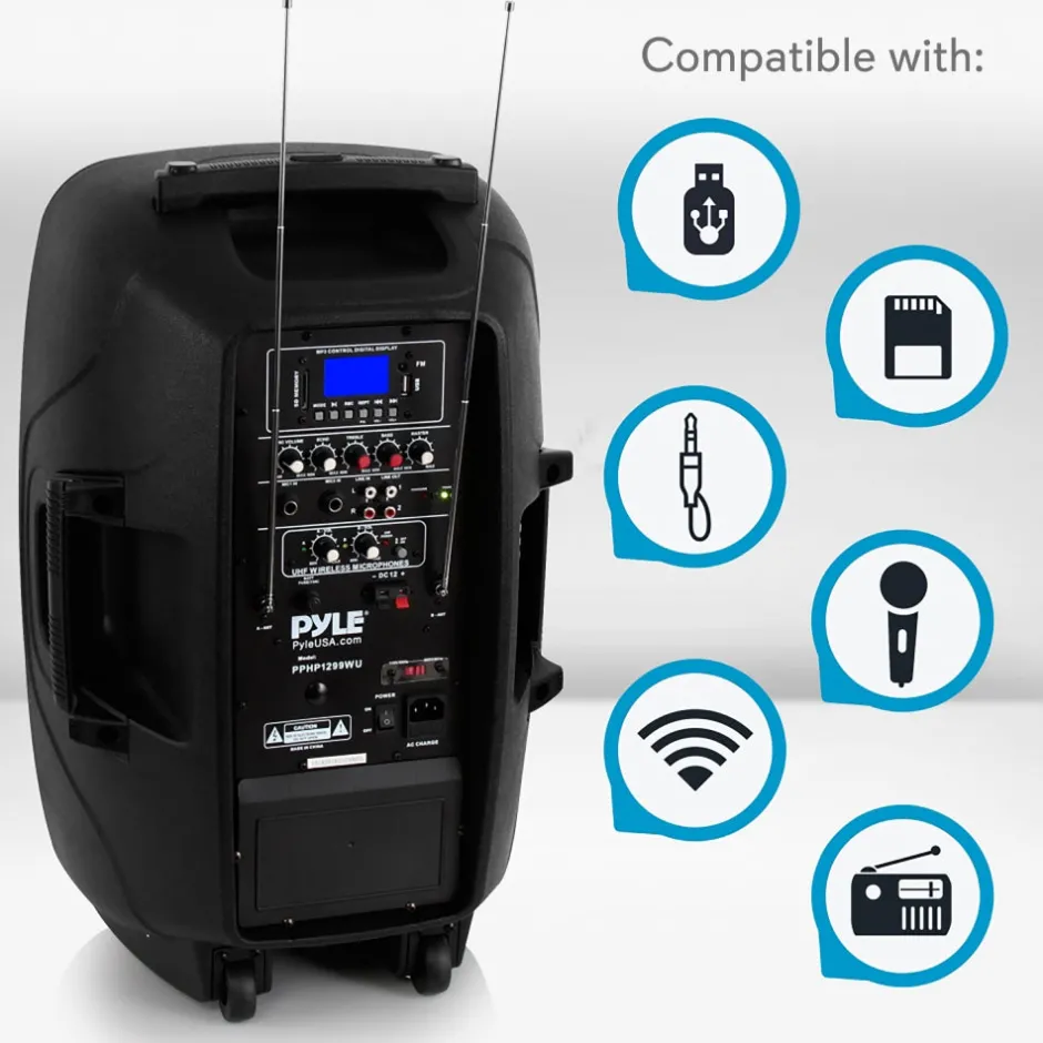 12’’ Bluetooth Pa Speaker & Mic System<Pyle