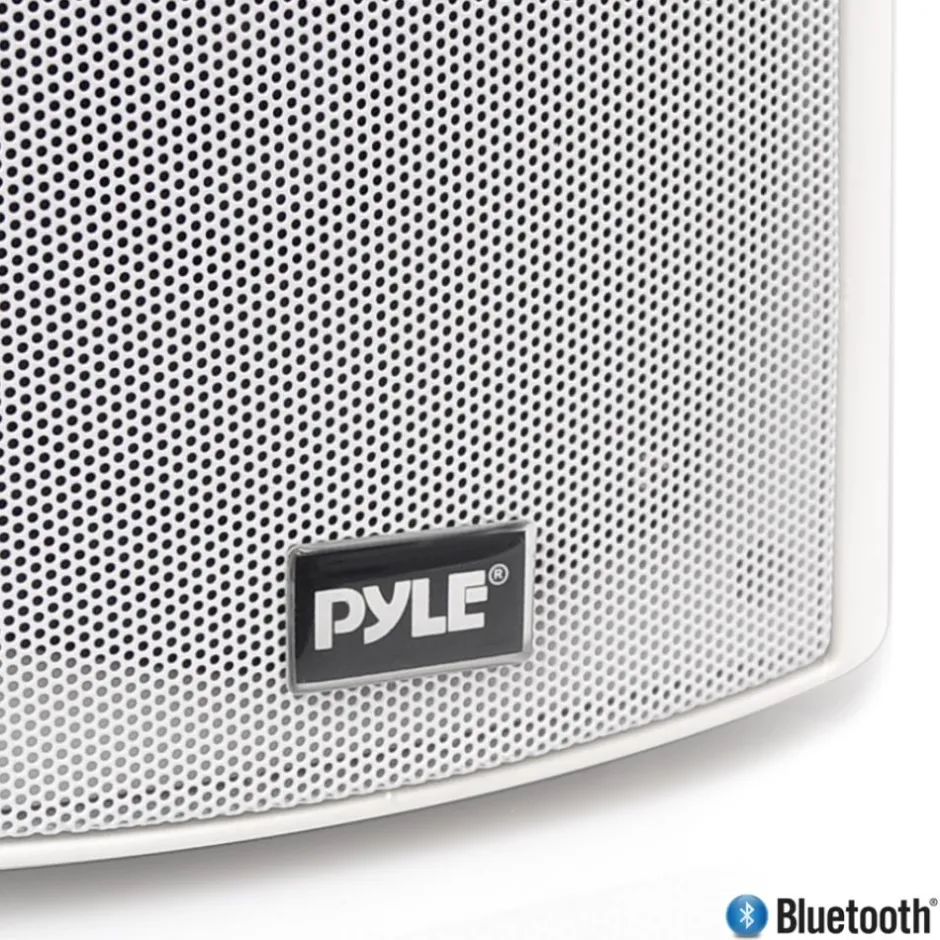 5.25" Bluetooth Speakers, Waterproof, 240W, White, Indoor/Outdoor<Pyle Clearance