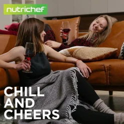 27 Bottle Wine Cooler, Dual Zone, Adjustable Temp, Stainless Steel Door<NutriChef New