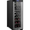 18 Bottle Wine Fridge, Dual Zone, Adjustable Temp, Quiet Operation<NutriChef Discount
