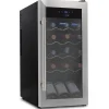 18 Bottle Wine Fridge Quiet Cooling Stainless Steel Door<NutriChef Best