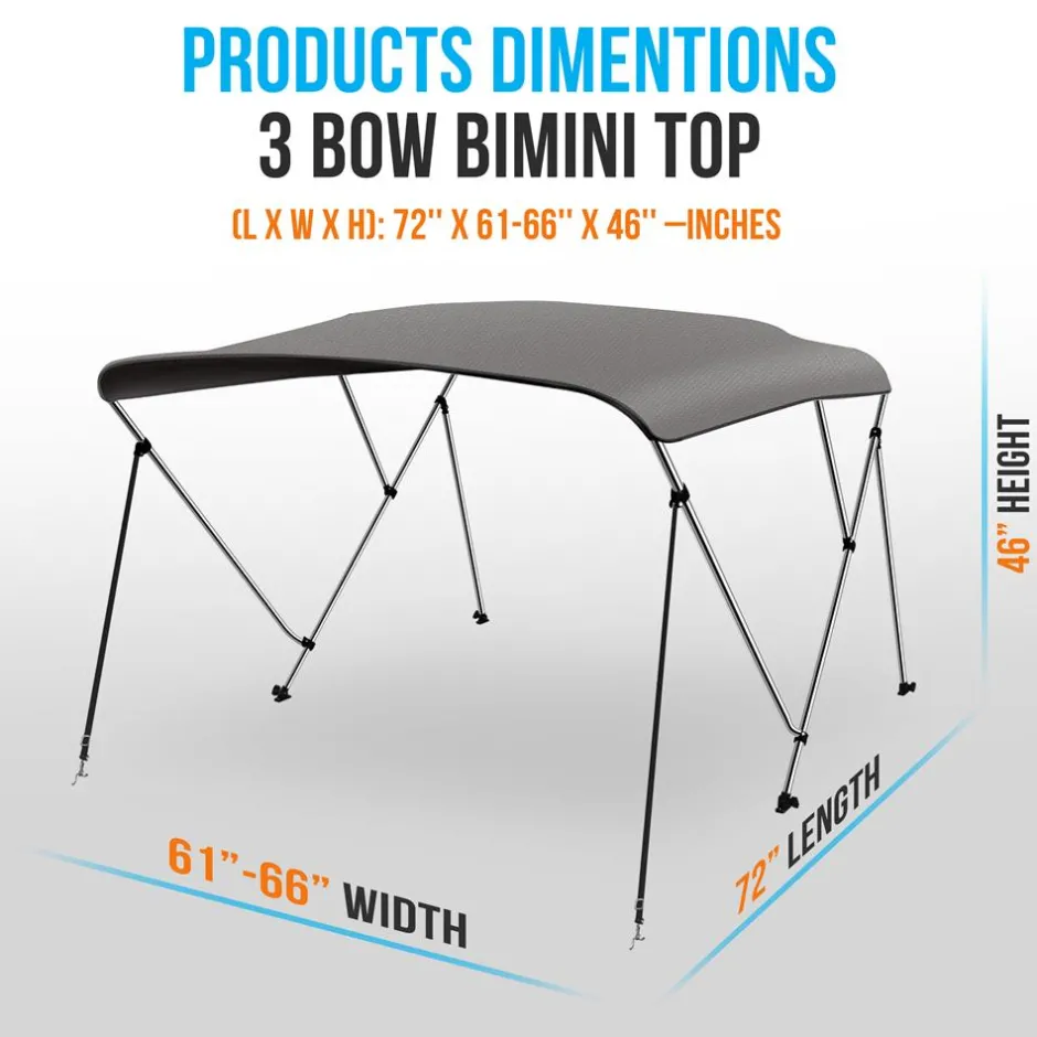 3 Bow Bimini Top<SereneLife Discount