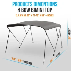 4 Bow Bimini Top<SereneLife Best