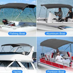 4 Bow Bimini Top Boat Cover, 96
