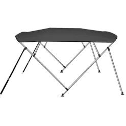 4 Bow Bimini Top Boat Cover, Waterproof UV-Resistant Aluminum, Gray<SereneLife Clearance