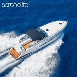 3 Bow Bimini Top Boat Cover, Waterproof 600D Canvas, Navy Blue<SereneLife