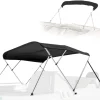 4 Bow Bimini Top Boat Cover, Waterproof UV-Resistant, Aluminum Frame, Gray<SereneLife Hot