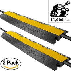 40" Cable Protector Ramp - Waterproof, Heavy Duty, Single Channel, Yellow<Pyle Hot