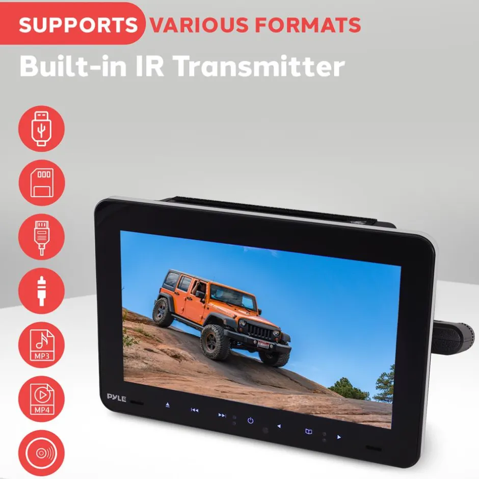 9.4" Car Headrest Dvd Player<Pyle New