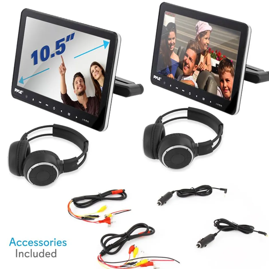 10.5" Car Headrest Dvd Player Kit<Pyle Best