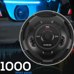 10" Car Subwoofer 1000W High Power Non-Press Paper Cone Dual 4 Ohm<Pyle Online
