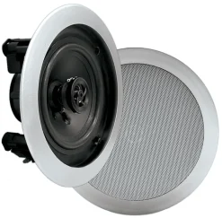 8" Ceiling Speakers Pair, 2-Way Stereo, Flush Mount, Silver<Pyle Clearance