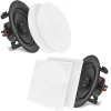 6.5" Ceiling Speakers 200W Flush Mount Polymer Tweeter White<Pyle Discount