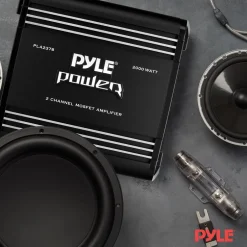 2 Channel Car Amplifier 2000W Bridgeable MOSFET Silver RCA Inputs<Pyle