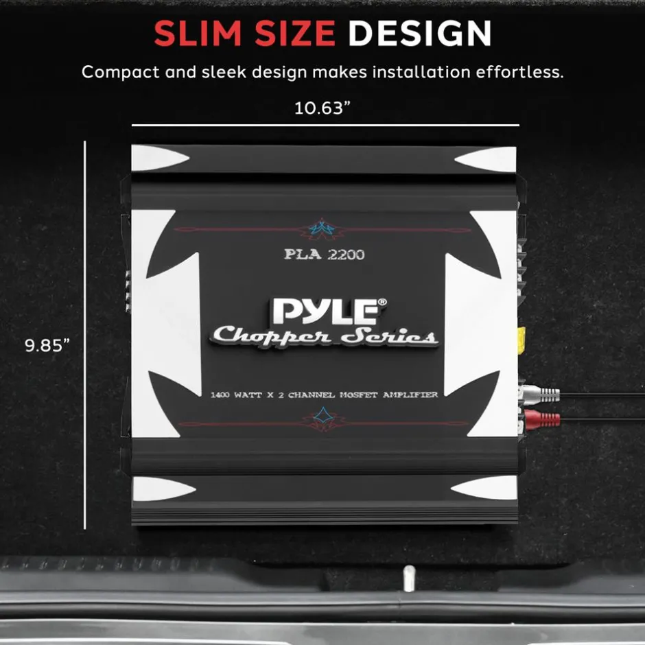 2 Channel Car Amplifier 1400W High Power MOSFET Audio Sound<Pyle Outlet