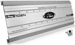 2 Channel Car Amplifier 6000W Bridgeable MOSFET w/Bass Control<Lanzar