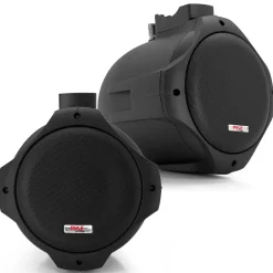 8" Dual Marine Speakers, 300W Waterproof, Poly Mica Cone, Black<Pyle Sale