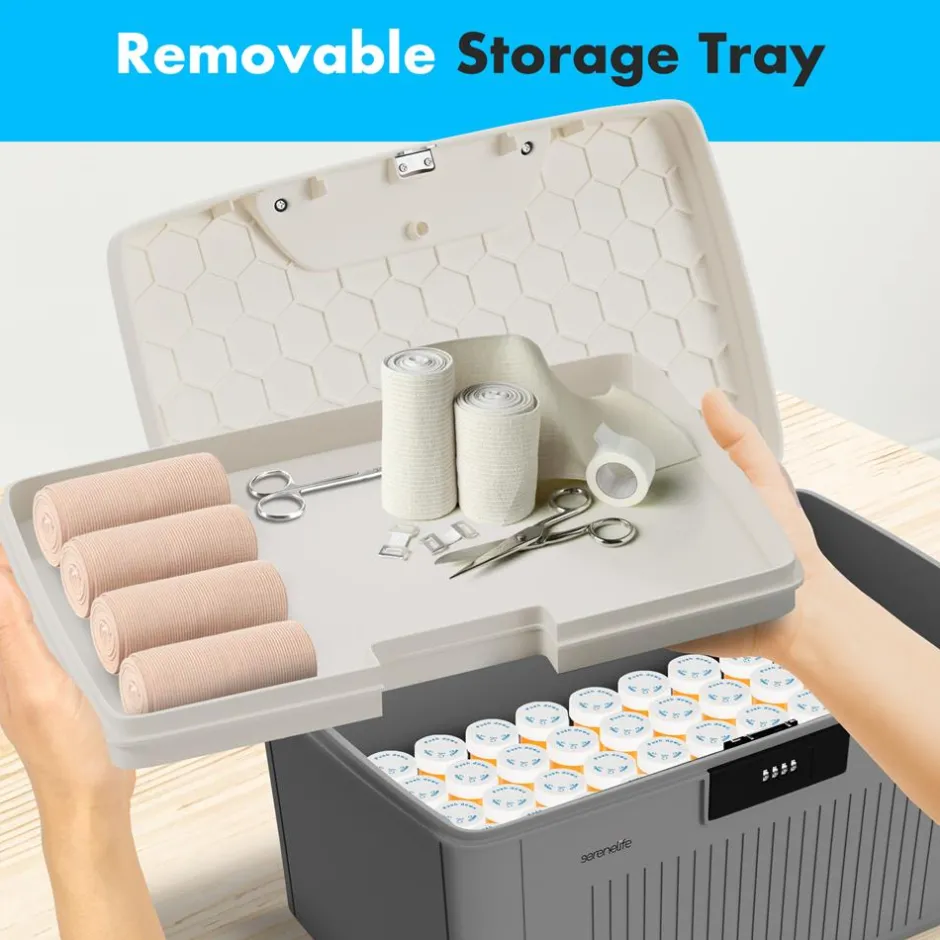 8.5 Gallon Locking Storage Bin<SereneLife Clearance