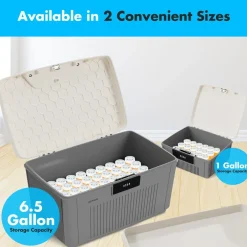 8.5 Gallon Locking Storage Bin<SereneLife Clearance