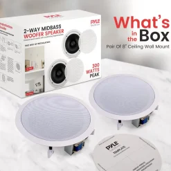 8'' Home In-Wall / Ceiling Speakers<Pyle