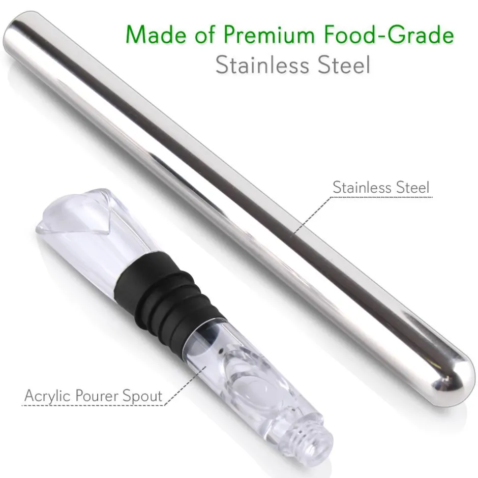 2 In 1 Stainless Steel Wine Chill Rod Wi<NutriChef Online