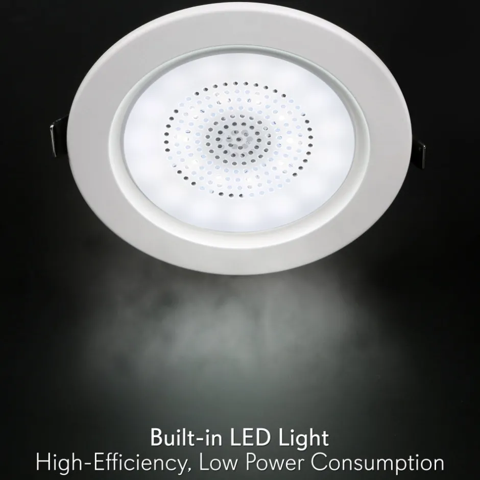 4" In-Ceiling Speakers, 320W, Bluetooth, LED Light, Easy Install (4-Pack)<Pyle Sale