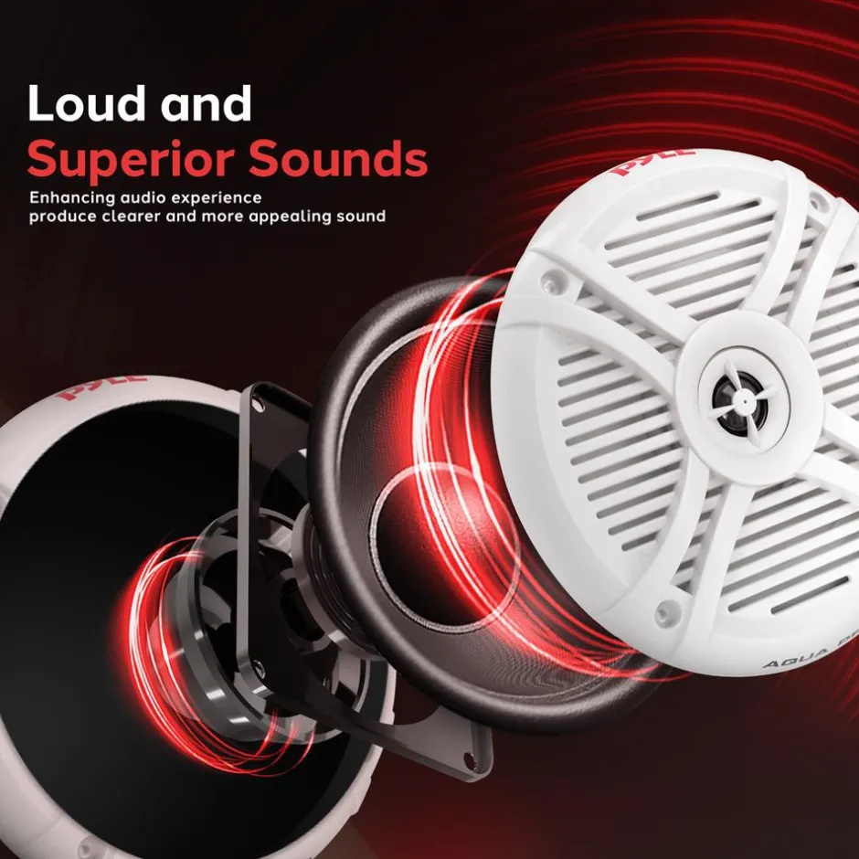 7.7 Inch Component Marine Speakers<Pyle Online