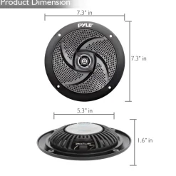 6.5 Inch Low-Profile Marine Speakers<Pyle