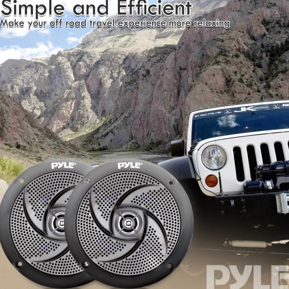 6.5 Inch Low-Profile Marine Speakers<Pyle