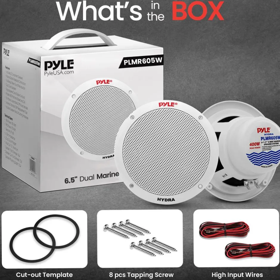 6.5 Inch Marine Component Speakers<Pyle Clearance