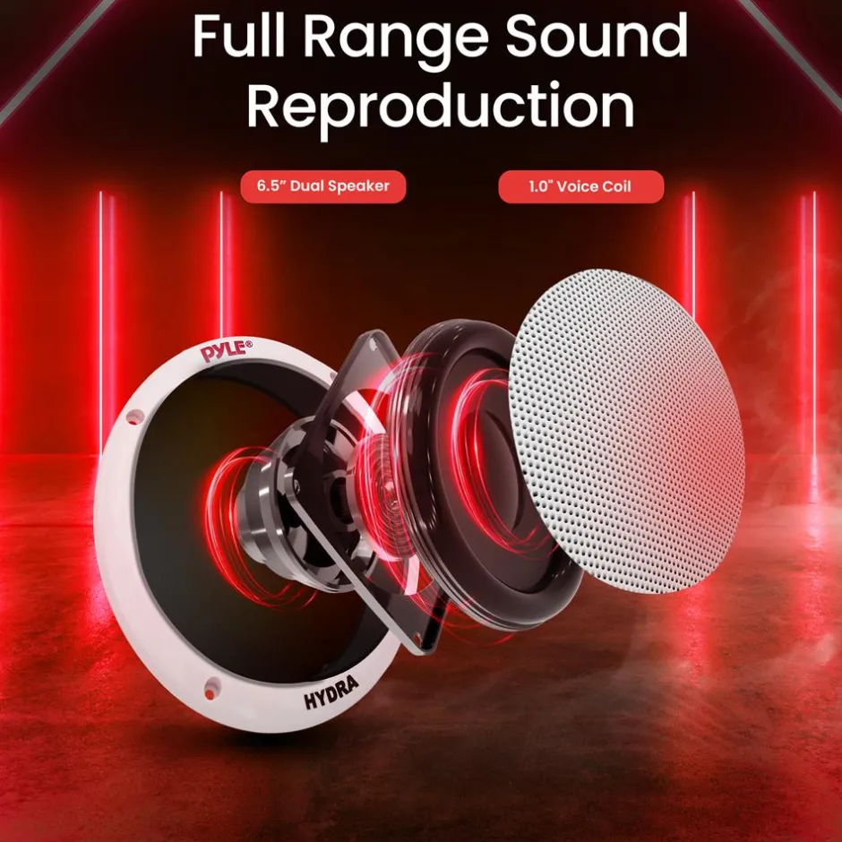 6.5 Inch Marine Component Speakers<Pyle Clearance
