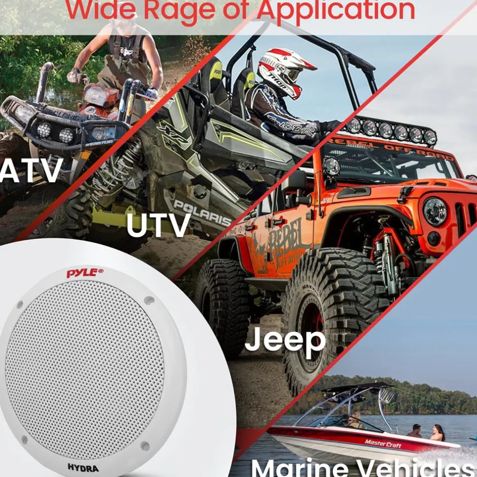 6.5 Inch Marine Component Speakers<Pyle Clearance