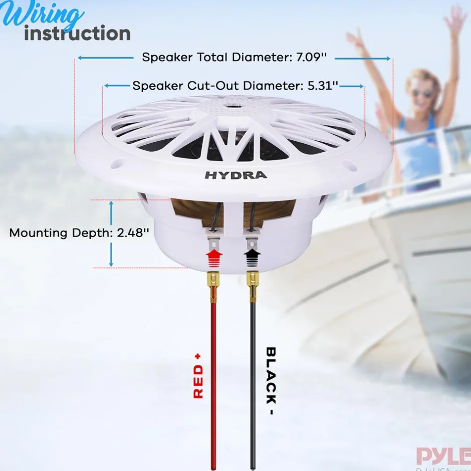 6.5 Inch Marine Component Speakers<Pyle