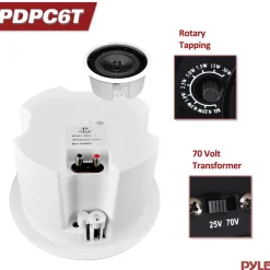 6.5'' In-Wall / Ceiling Speaker, 70V<Pyle Sale