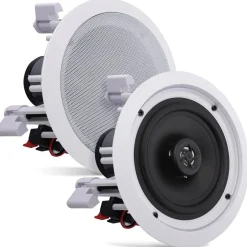 6.5" In-Wall Ceiling Speakers 200W Stereo Sound Polyprone Cone White<Pyle Clearance