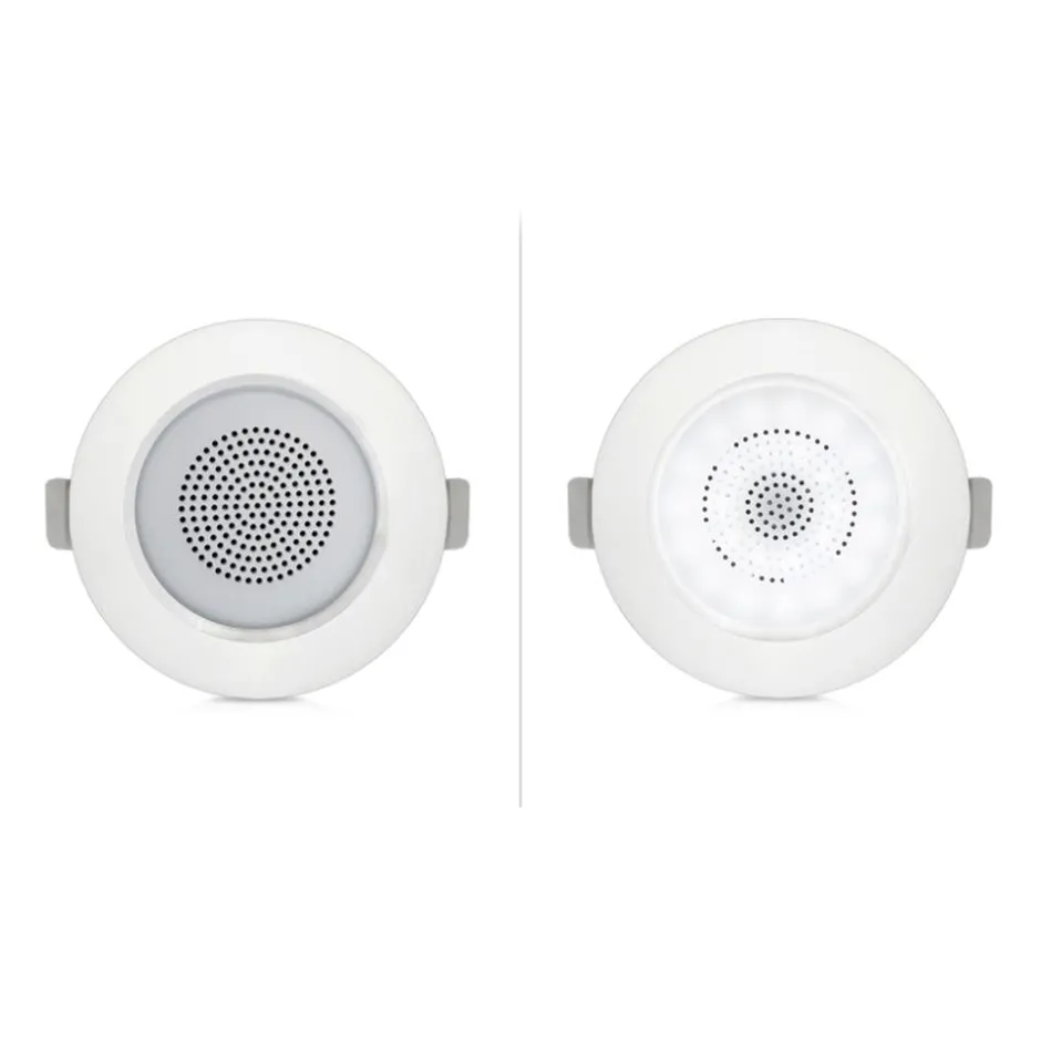 4" In-Wall/Ceiling Speakers, LED Lights, Aluminum Frame, 160W, White<Pyle Sale