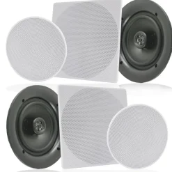 6.5" In-Wall/Ceiling Speakers 200W Stereo Sound Polyprone Cone<Pyle Hot
