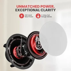 8’’ In-Wall/In-Ceiling 2-Way Speakers<Pyle Outlet