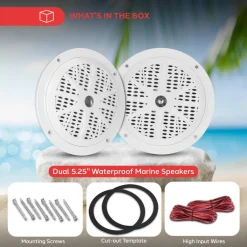 5.25'' Marine Component Speakers<Pyle Discount