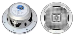 6.5" Marine Speakers 400W Water Resistant Stereo System Silver<Lanzar Best