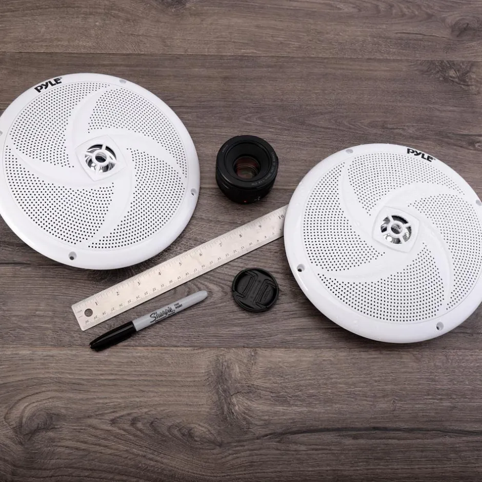 8" Marine Speakers 320W Waterproof ABS White<Pyle New