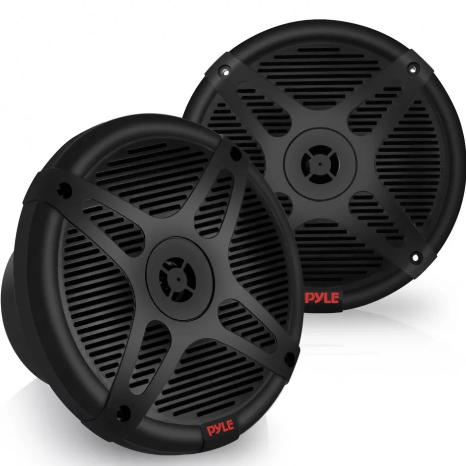 6.5" Marine Speakers 600W Waterproof Coaxial RF Streaming White<Pyle Hot