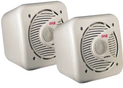5.25" Marine Speakers Waterproof 150W Poly Mica Woofer White<Pyle Best