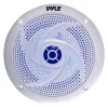 8" Marine Speakers, Waterproof, 160W, Blue LED, White<Pyle Sale