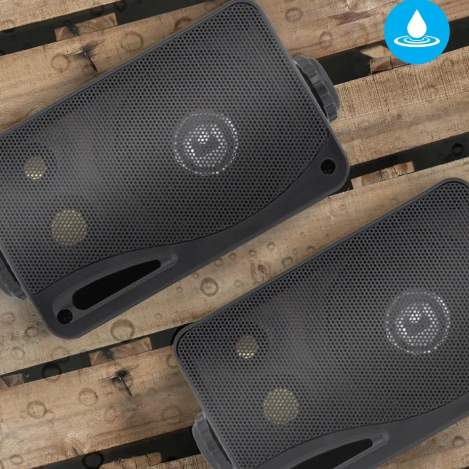 3.5" Marine Speakers, Waterproof, Aluminum Woofer, 200W, Black<Pyle Clearance