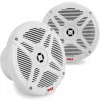 6.5" Marine Speakers Waterproof Bluetooth 600W White<Pyle Sale
