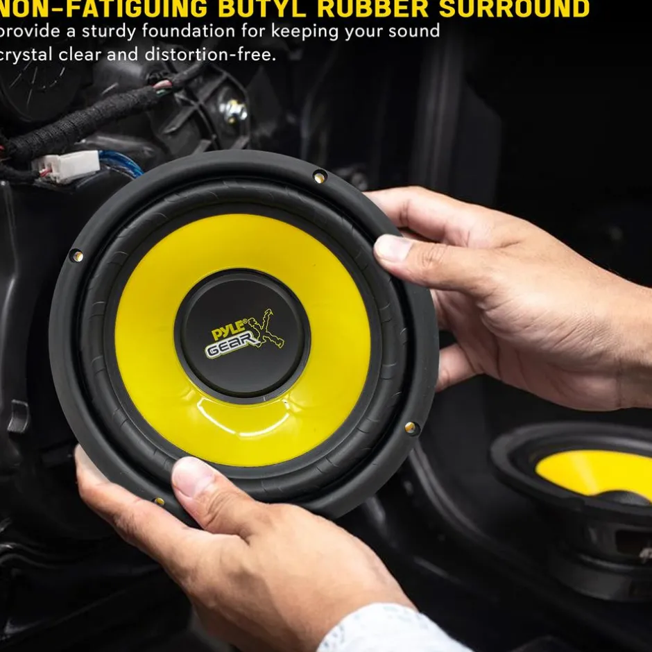 6.5" Mid Bass Woofer 300W Peak Power 4 Ohm Yellow Cone<Pyle Best
